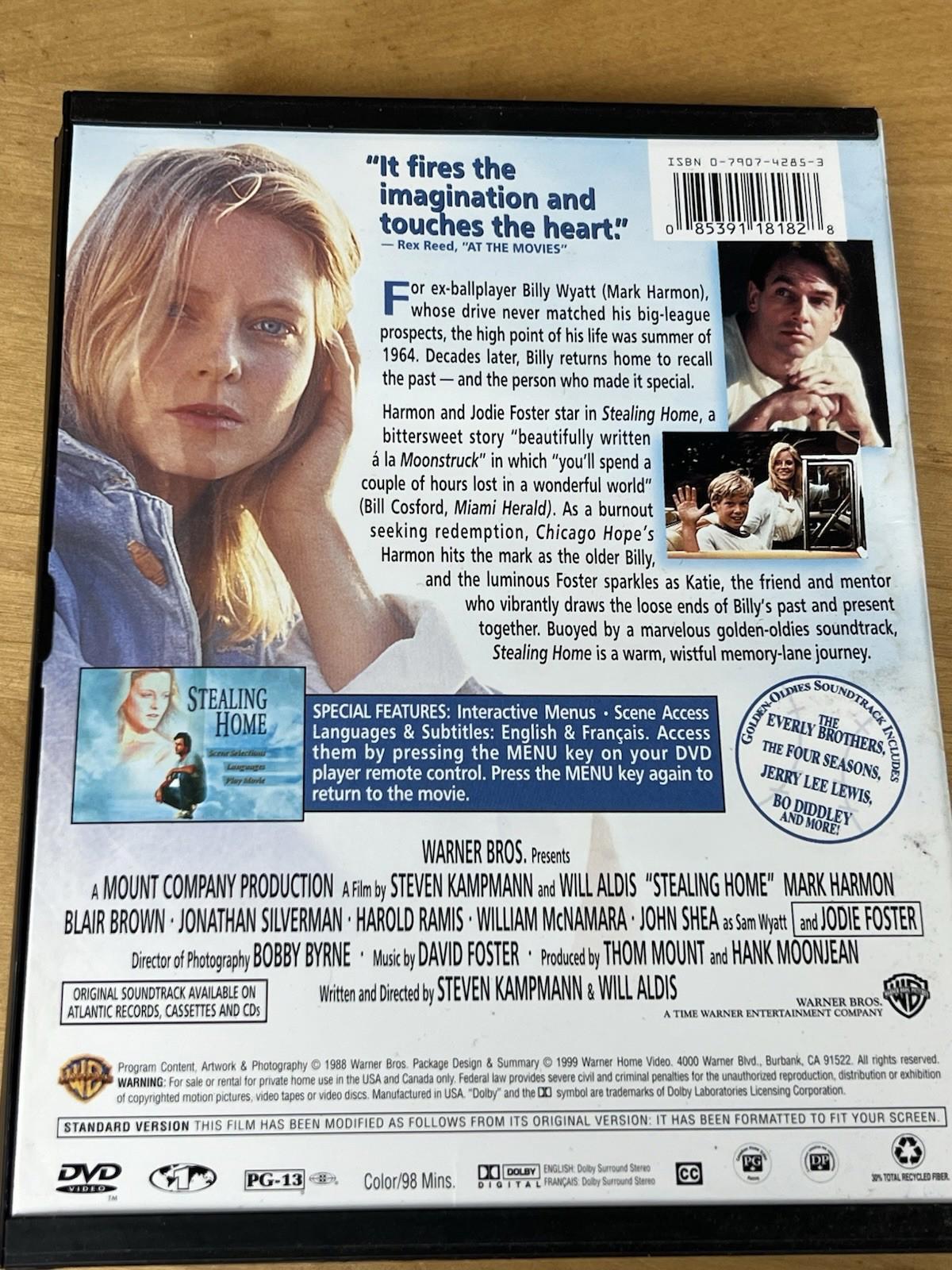 Stealing Home DVD. Mark Harmon, Jodie Foster