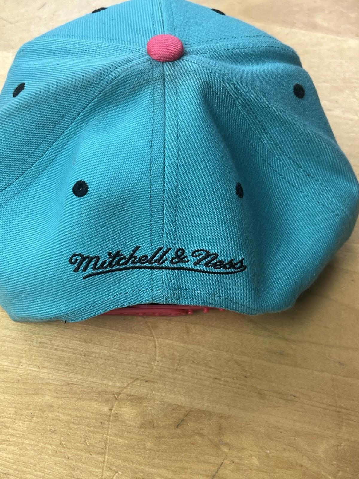Mitchell Ness San Antonio Spurs Teal Pink Snapback NBA