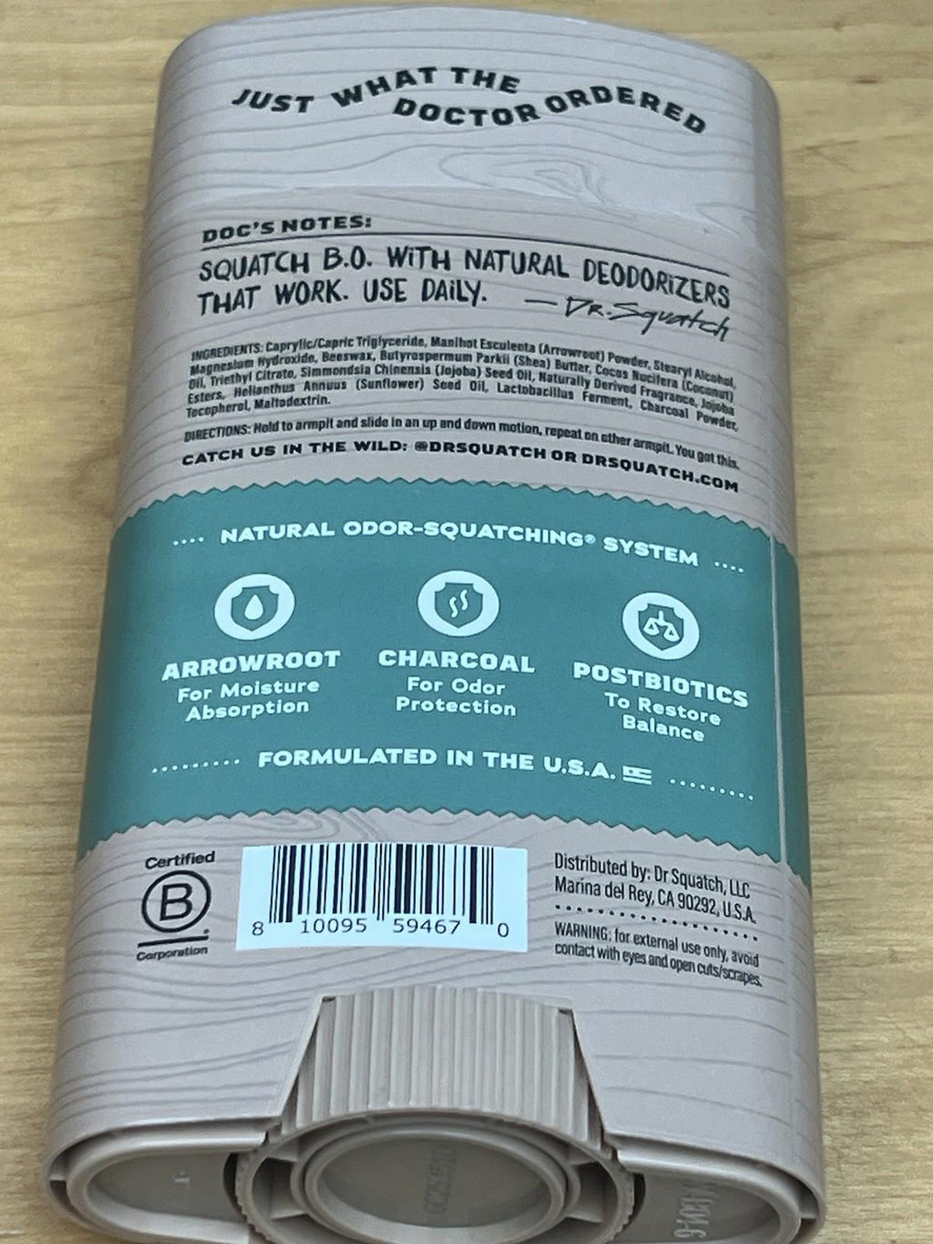 DR. SQUATCH Men's Natural Deodorant - Rainforest Rapids
