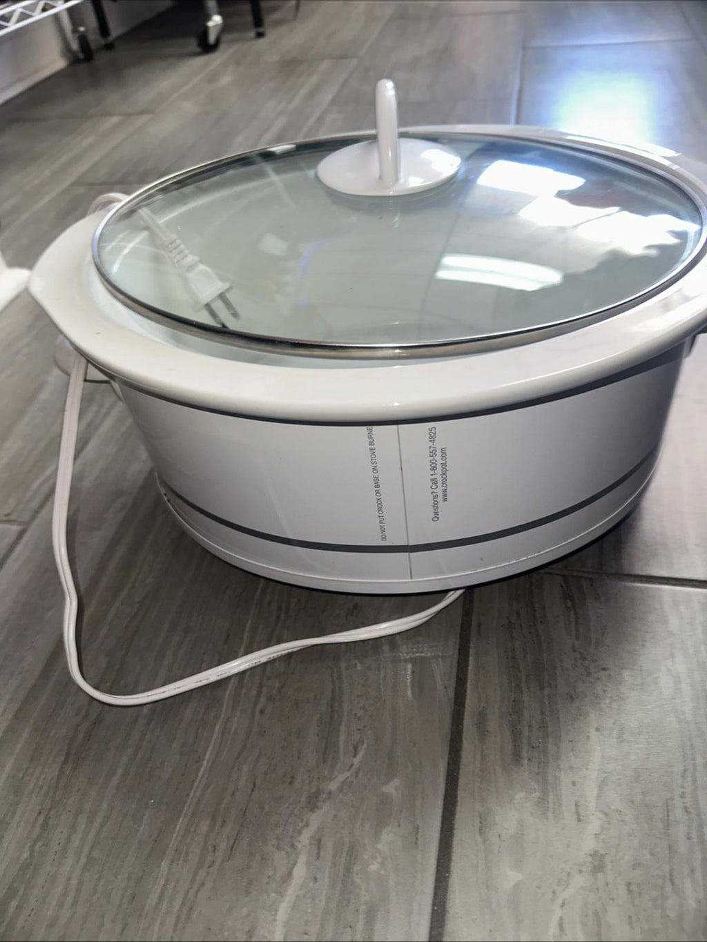 Rival 3860 6Qt Oval Crock Pot Slow Cooker Smart Pot White