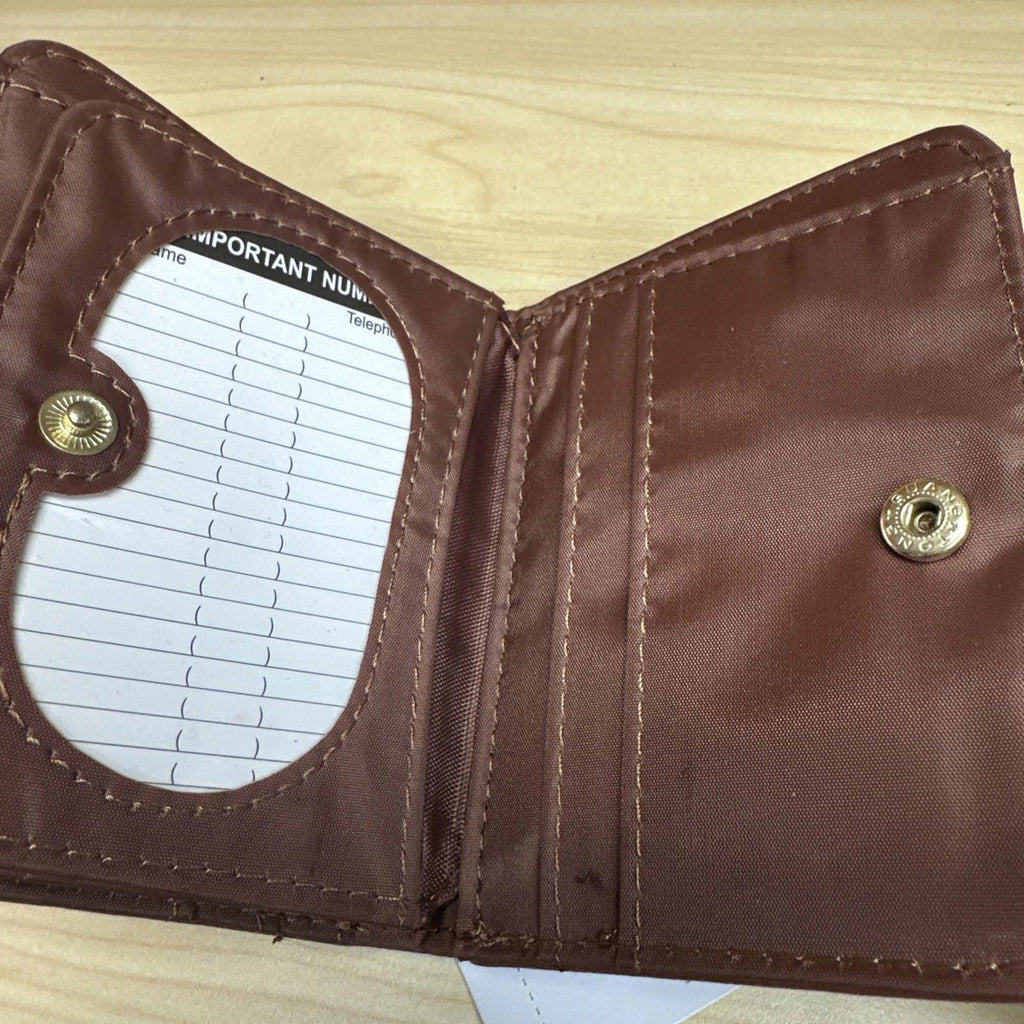 Time And Tru Brown faux Leather Twofold Wallet New