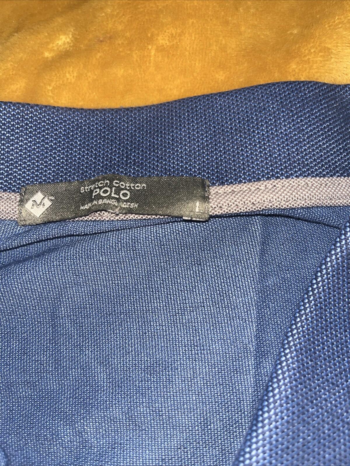 Member's Mark Short Sleeve Polo Shirt Men's Size L Blue