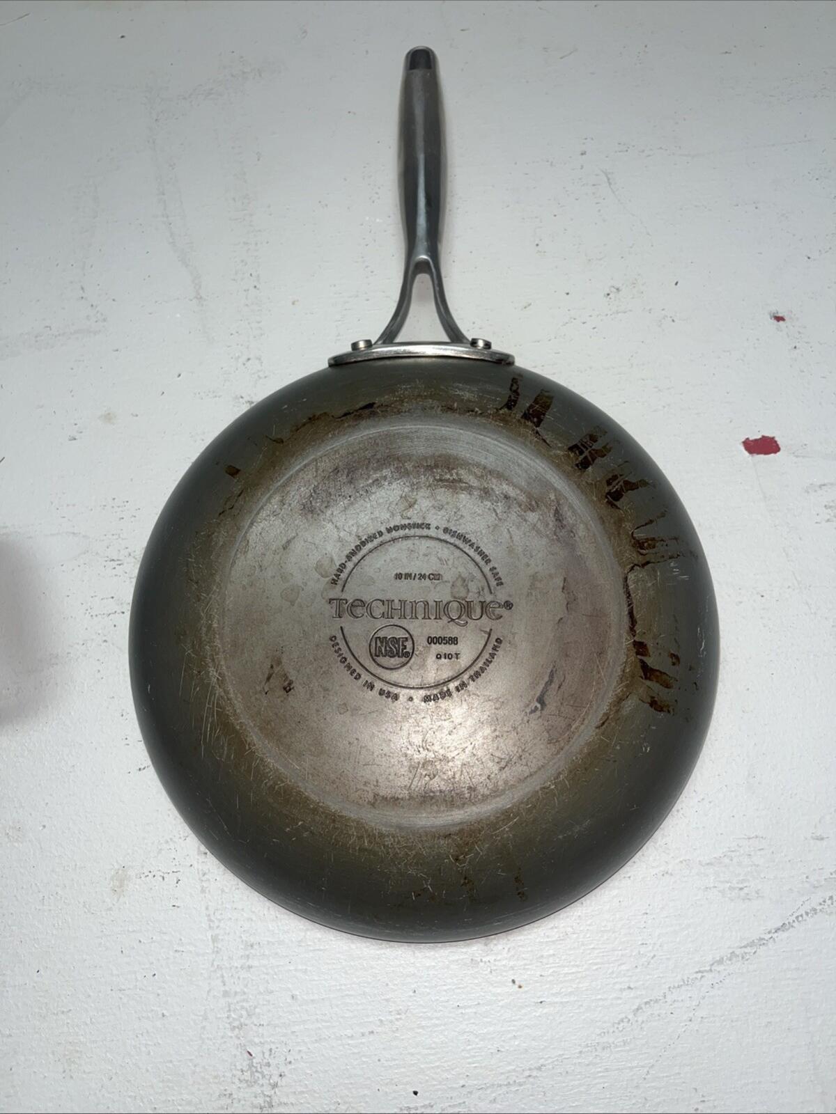 Technique Hard Anodized Nonstick Normal Sides Fry Pan 10"