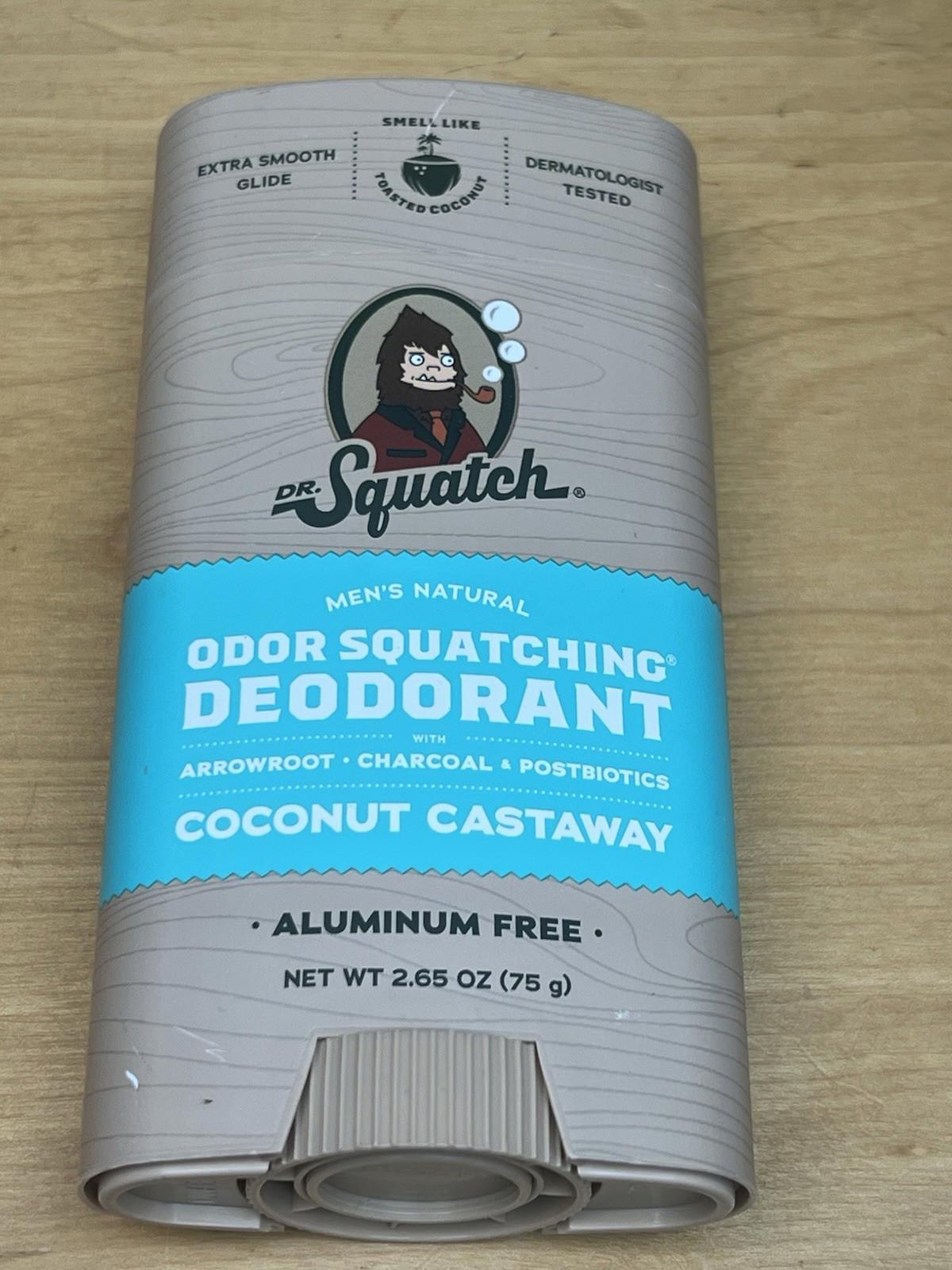 DR. Squatch Coconut Castaway Men's Aluminum Free Deodorant