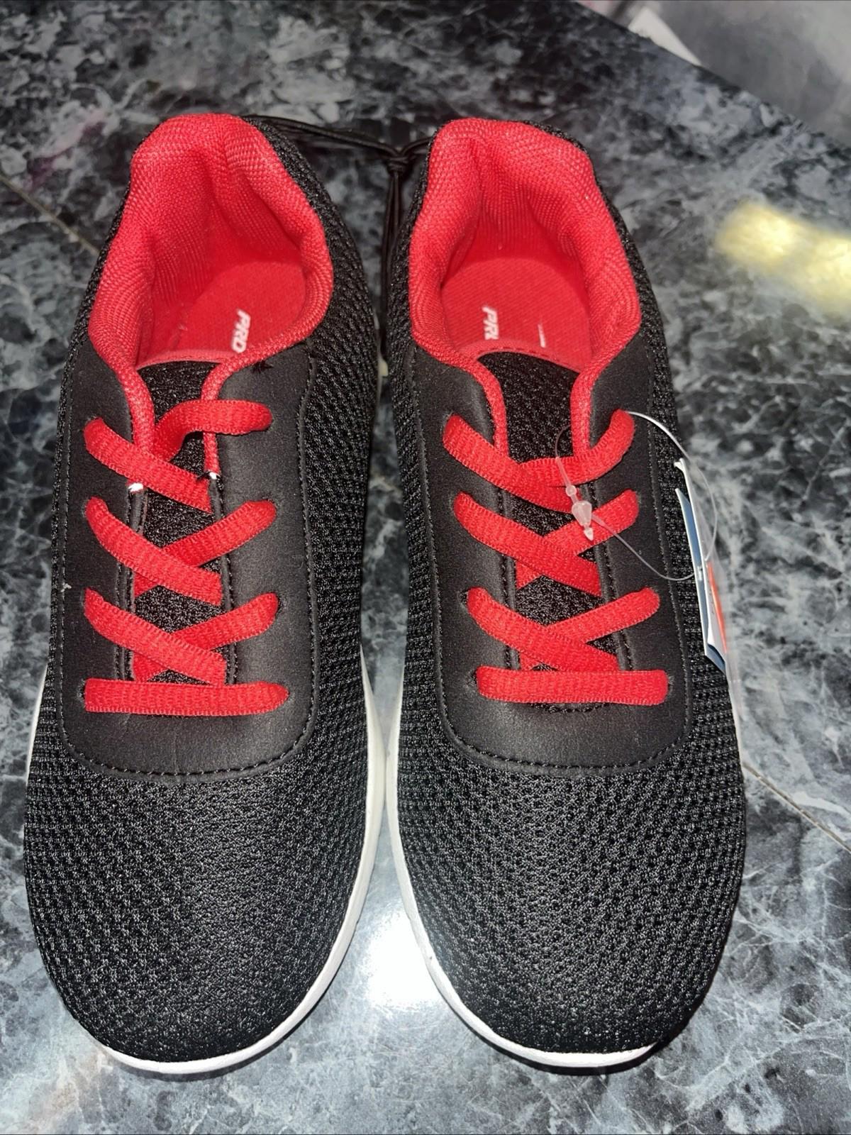 NWT Pro Player Black Red Athletic Kids Shoes Size 13