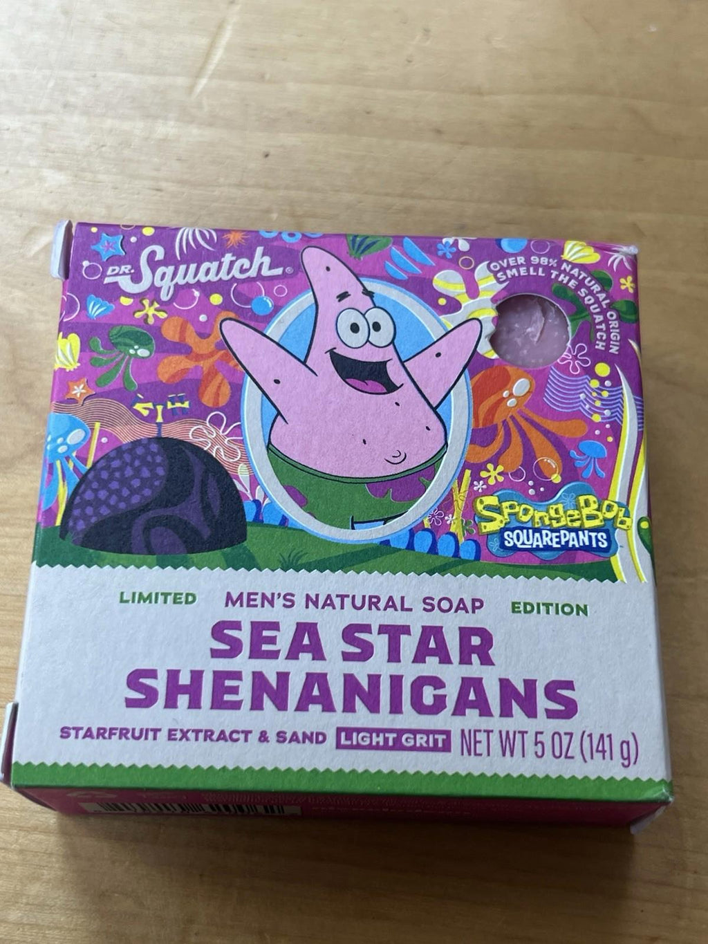 Dr. Squatch Bar Soap Spongebob Sea Light Grit Nickelodeon