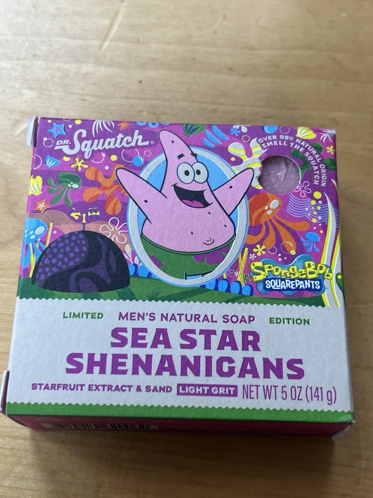 Dr. Squatch Bar Soap Spongebob Sea Light Grit Nickelodeon