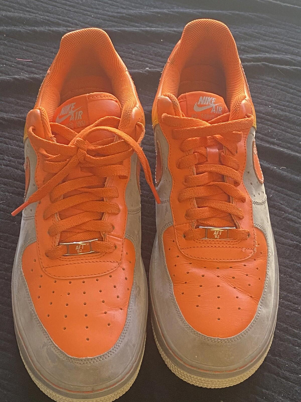 Nike Air Force AF-1 '82 Size 12  Orange Gray Yellow 2007 Low