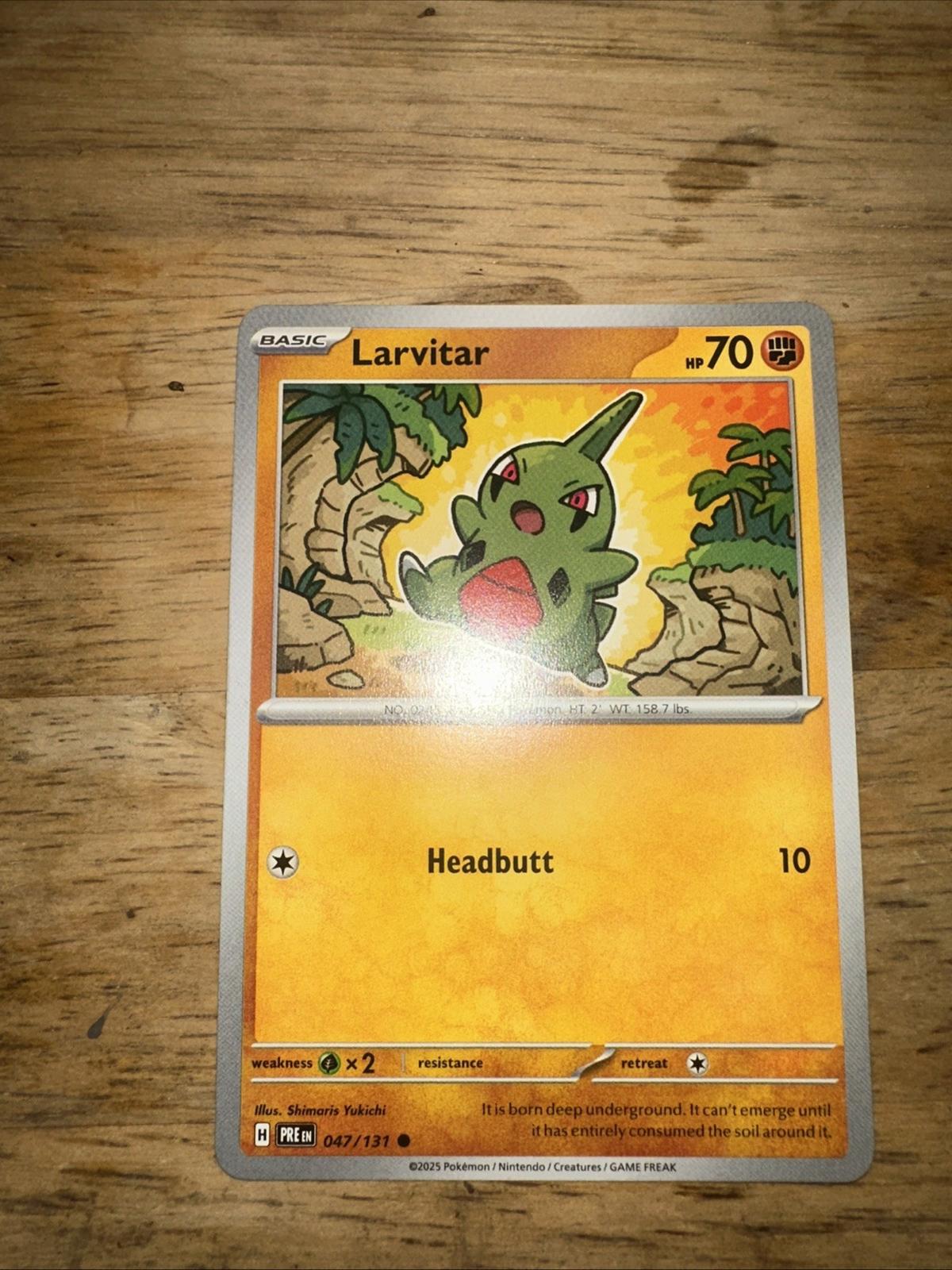 Larvitar Poke Ball Pattern 047/131 Prismatic Evolutions Holo