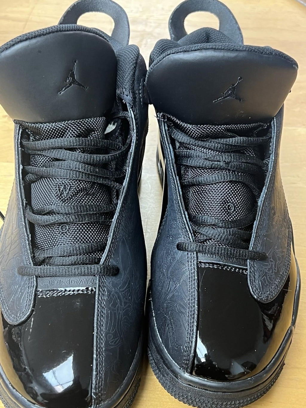 Jordan Zero Triple Black Leather Mid 8.5 Sneaker 311046003