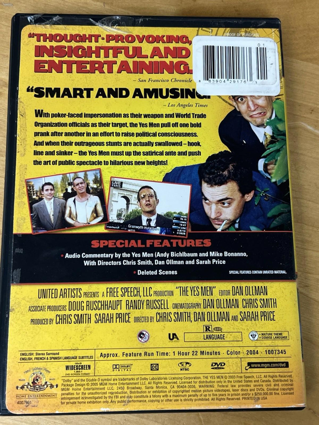 The Yes Men - DVD By Andreas Bichlbauer - VERY GOOD