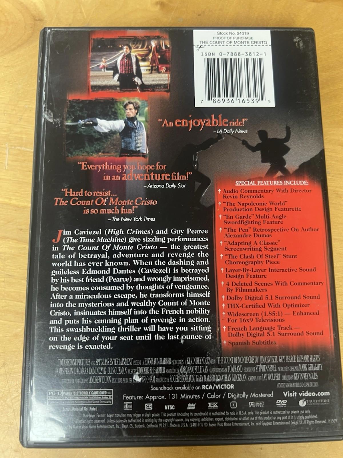The Count of Monte Cristo (DVD, 2002)