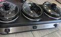 Frigidaire 2.5 Quart Three Pot Slow Cooker Stainless Steel