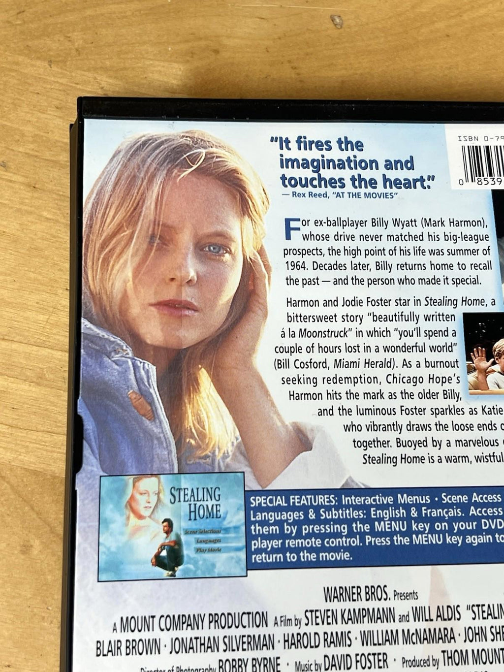 Stealing Home DVD. Mark Harmon, Jodie Foster