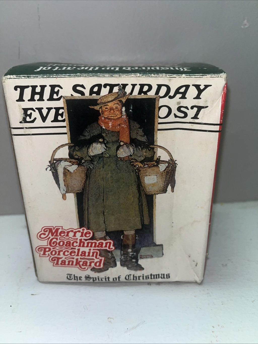 Vtg Saturday Evening Post Coffee Mug Tea 1986 Christmas