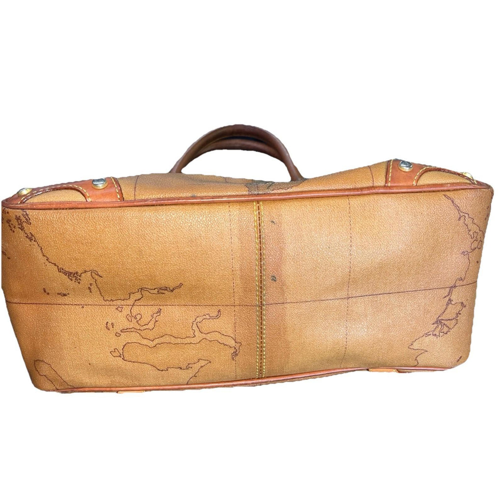 ALVIERO MARTINI 1A CLASSE  Geo Print Leather Handbag Bag