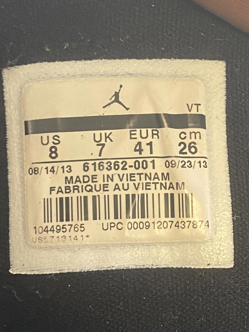Nike Jordan MID 2 Black White Red Size 8 Men’s616362 001