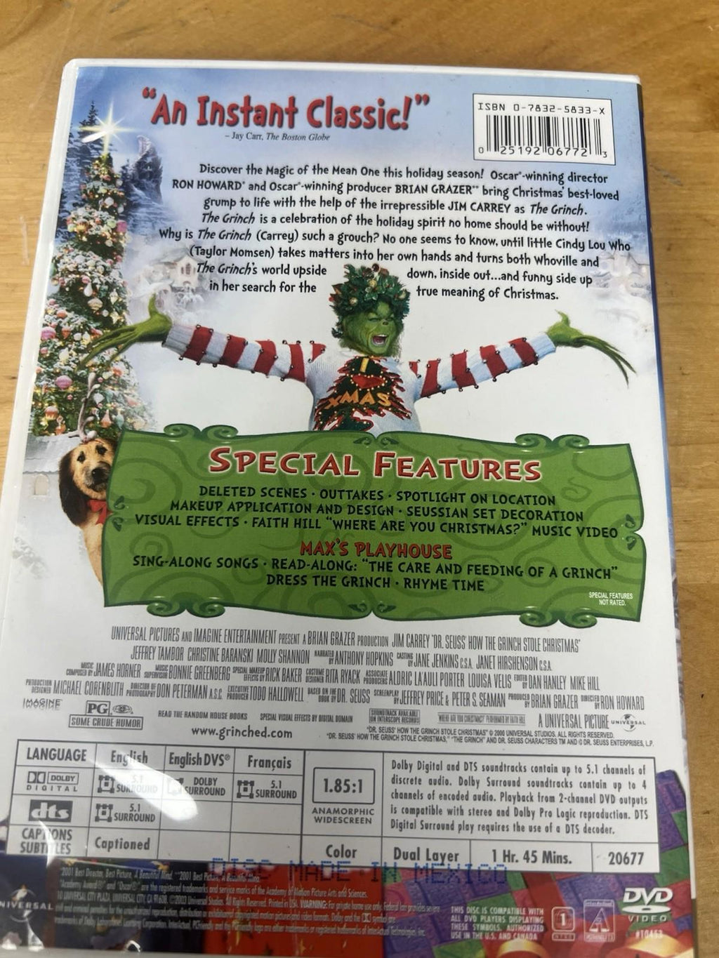 Dr. Seuss' How the Grinch Stole Christmas widesceen DVD