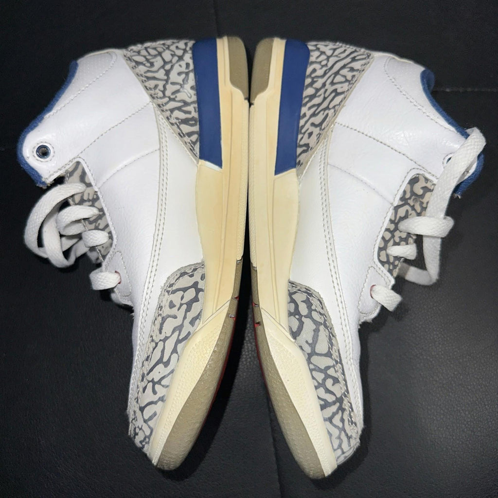 Nike Air Jordan 3 Retro OG White-Fire Red-True Red-Blue 3Y