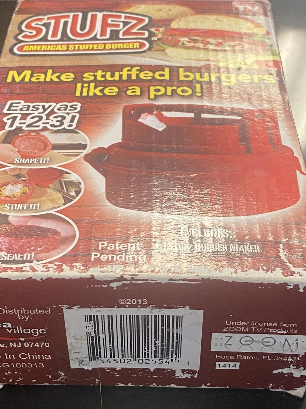 STUFZ Burger Stuffer Hamburger Maker Stuff BBQ As Seen On TV