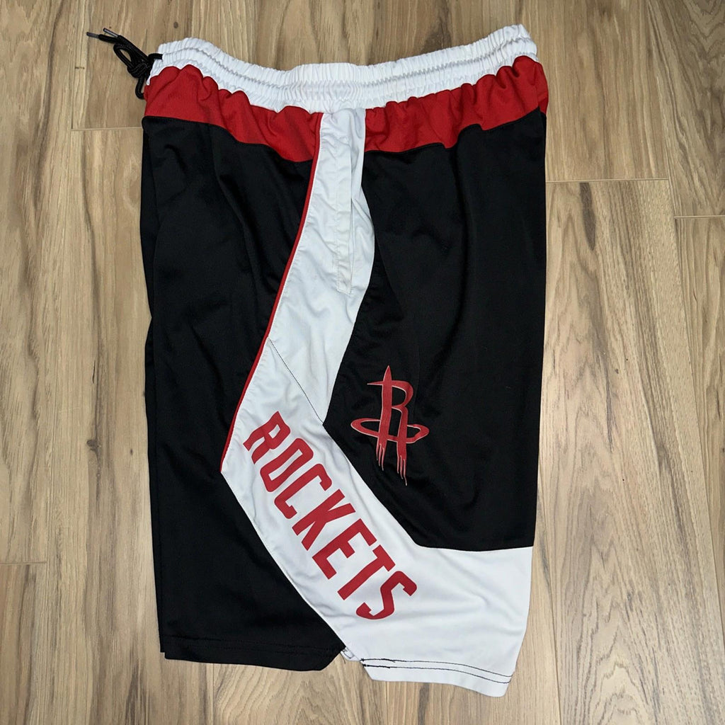 NBA Red Black White Team Issued Houston Rockets Shorts XL