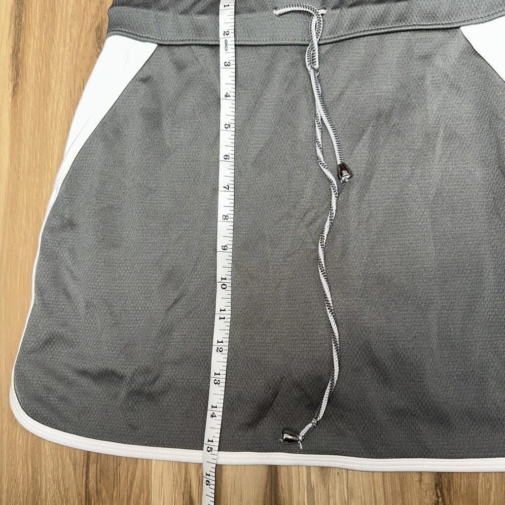 Izod Golf Gray White Drawstring Elastic Skort Size Small