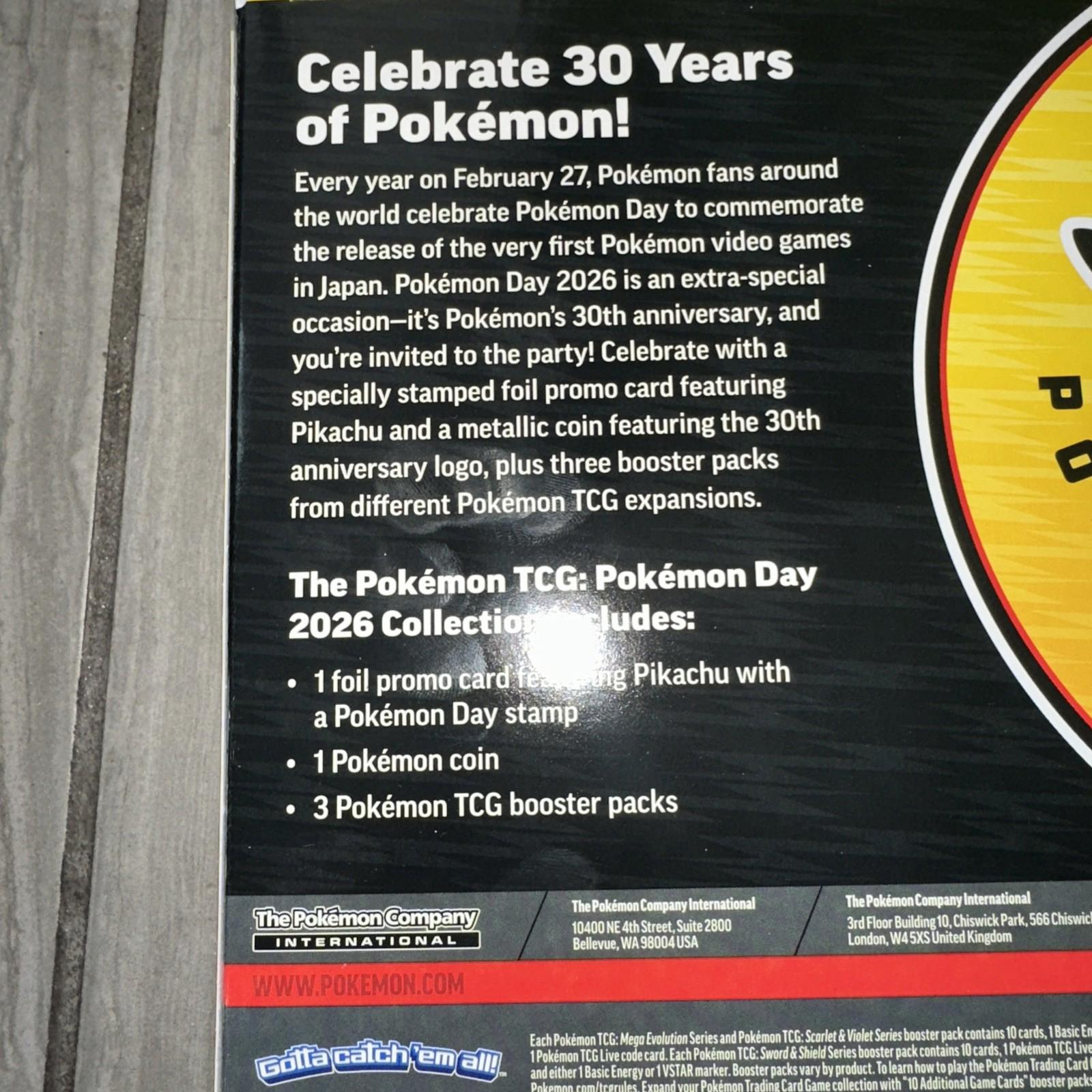Pokémon TCG: Pokémon Day 2026 Collection - New Ready to Ship