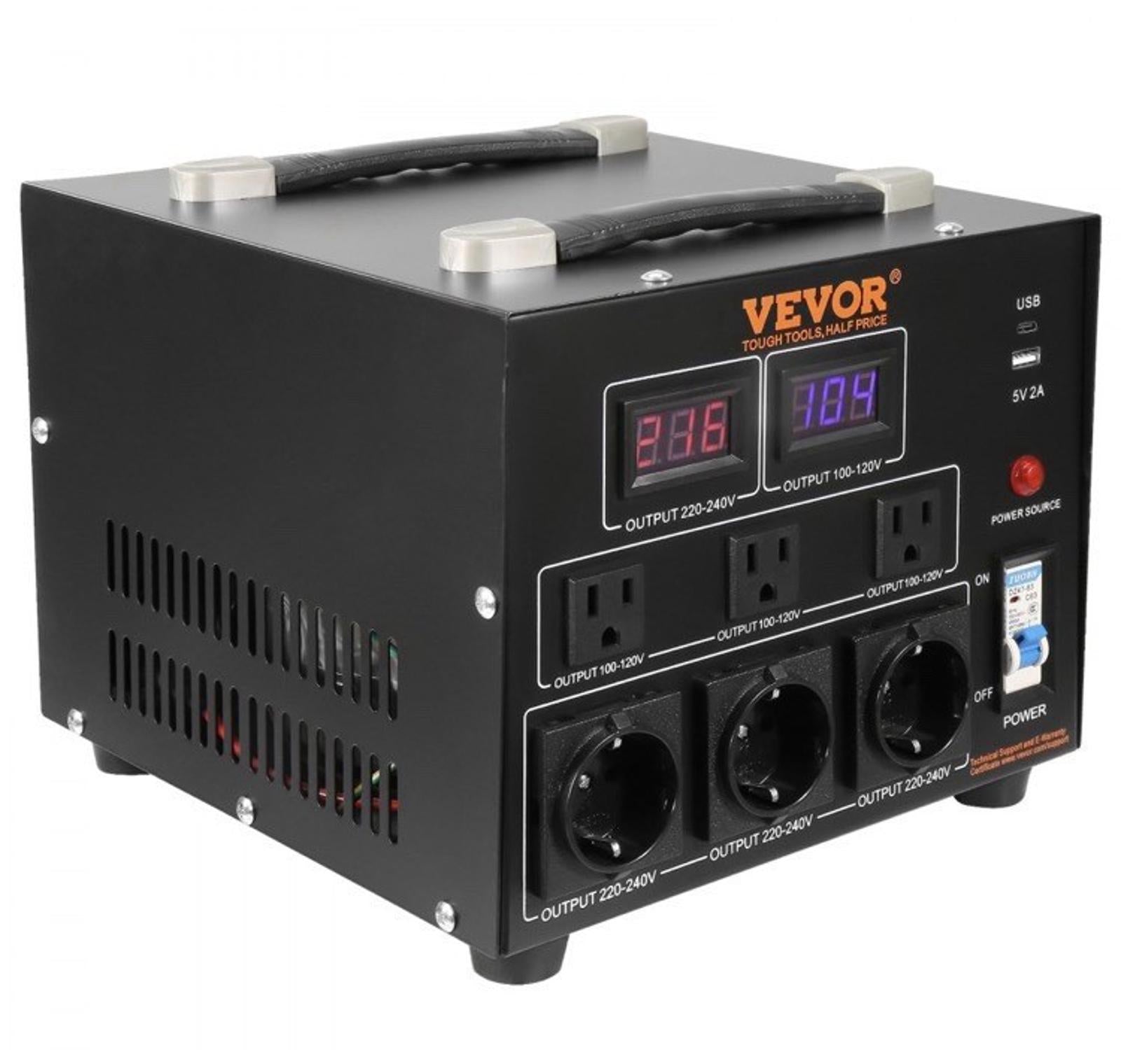 5000W Voltage Converter Up/Down 220V 110V 110V 220V VEVOR