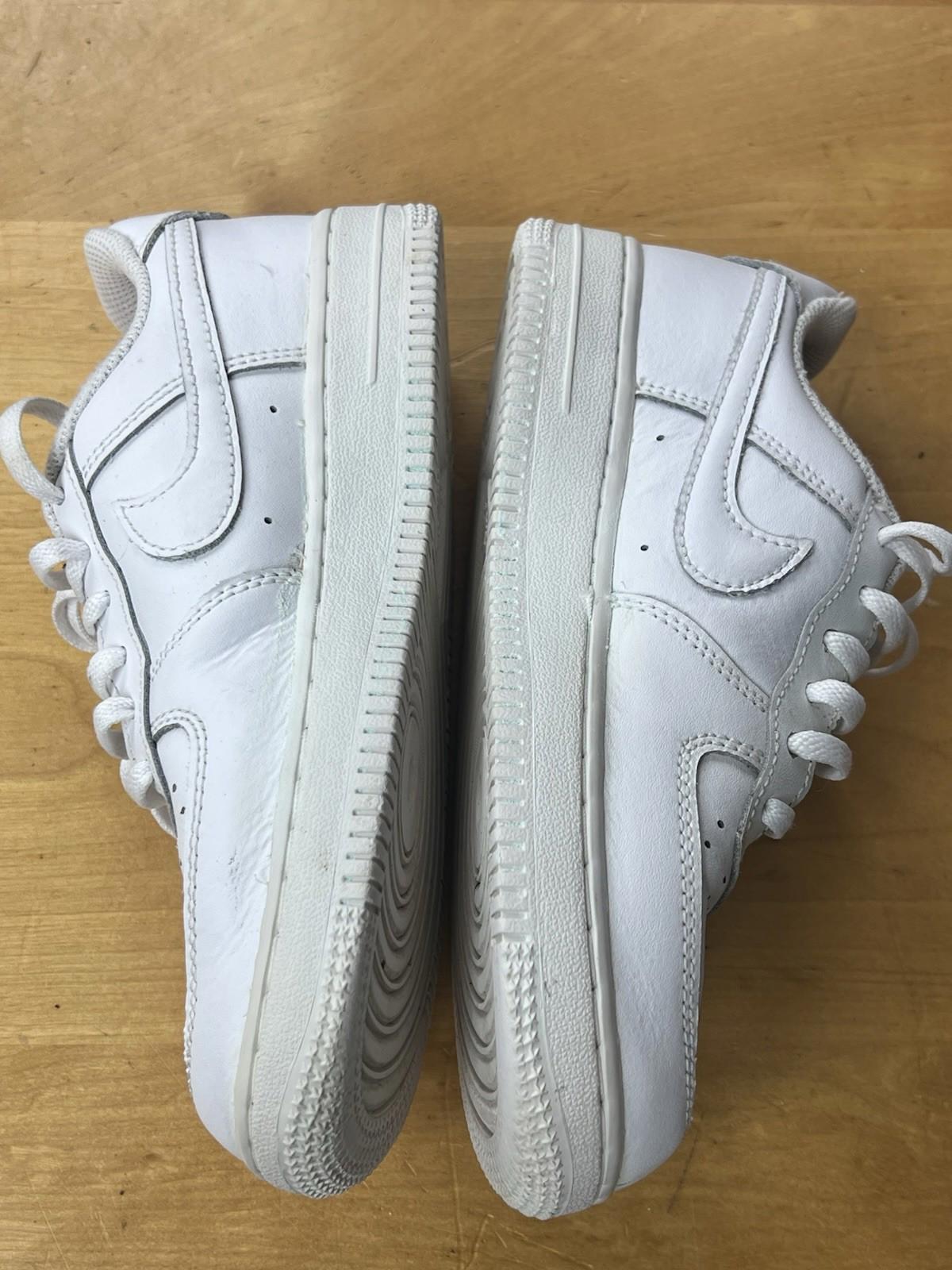 Nike Air Force 1 White Kids Sneaker Leather Lace Up Size 2.5
