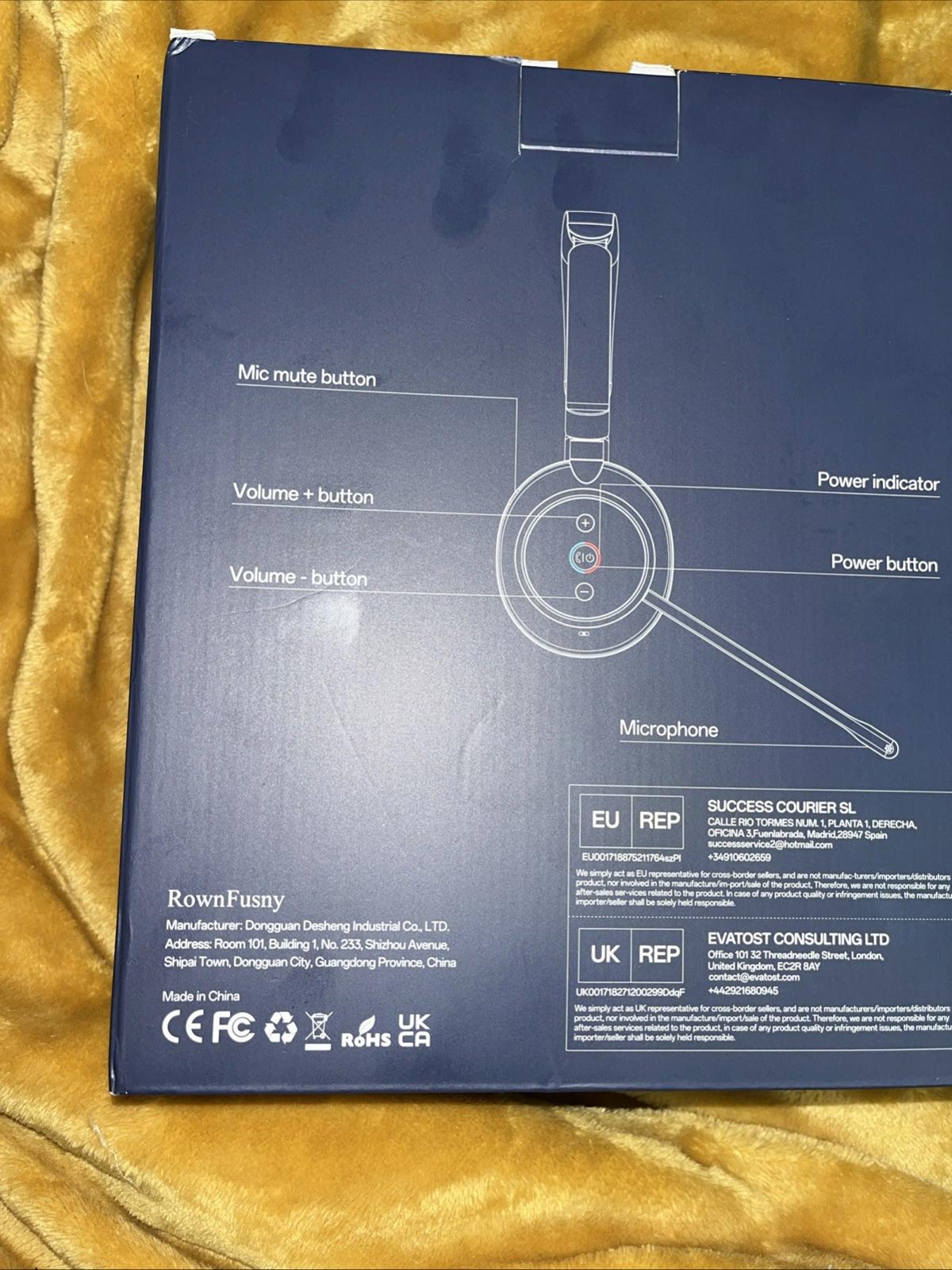 Bluetooth Wireless Headset Mic Work Noise Cancelling Headset