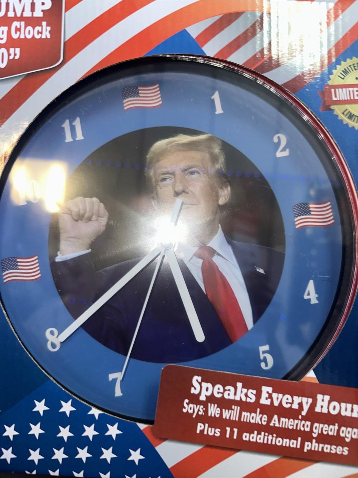 Talking Trump Wall Clock We Will Make America Great Again