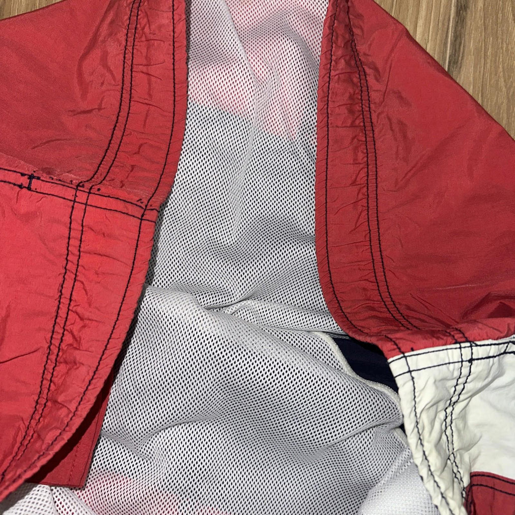 Nautica Mens Swim Trucks Size XL Red, White, Navy Drawstring