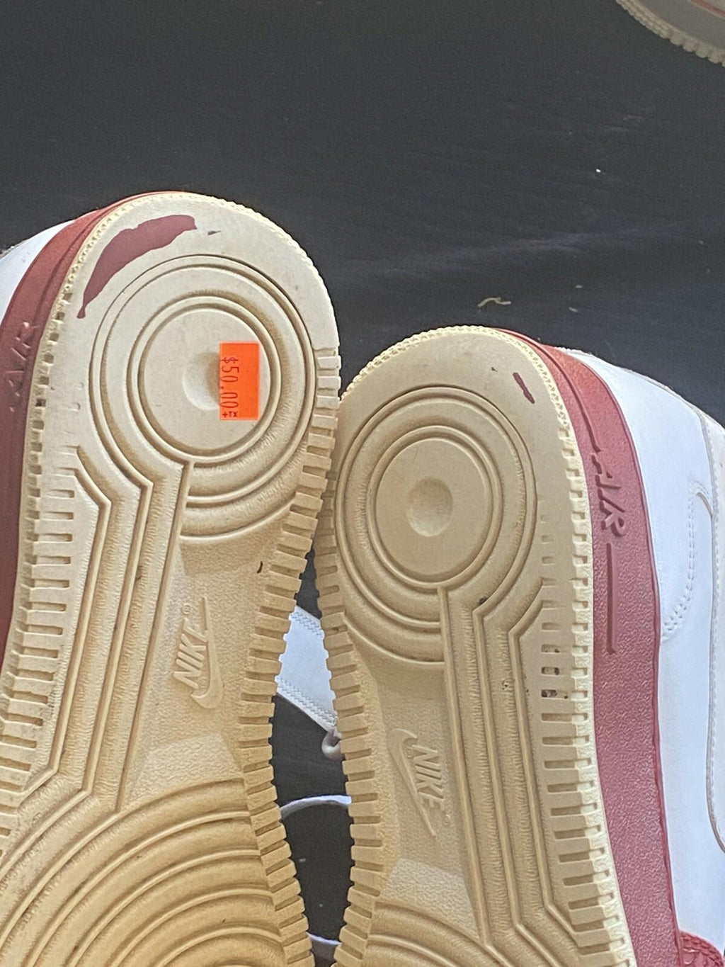 Nike Air Force 1 Mid '07 315123-113 Men White/Red Leather 13