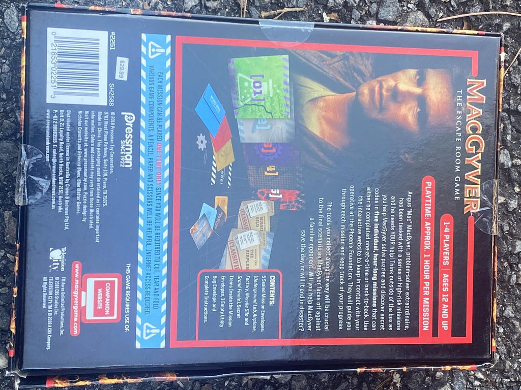 Pressman MacGyver The Escape Room Game - BRAND NEW FACTORY