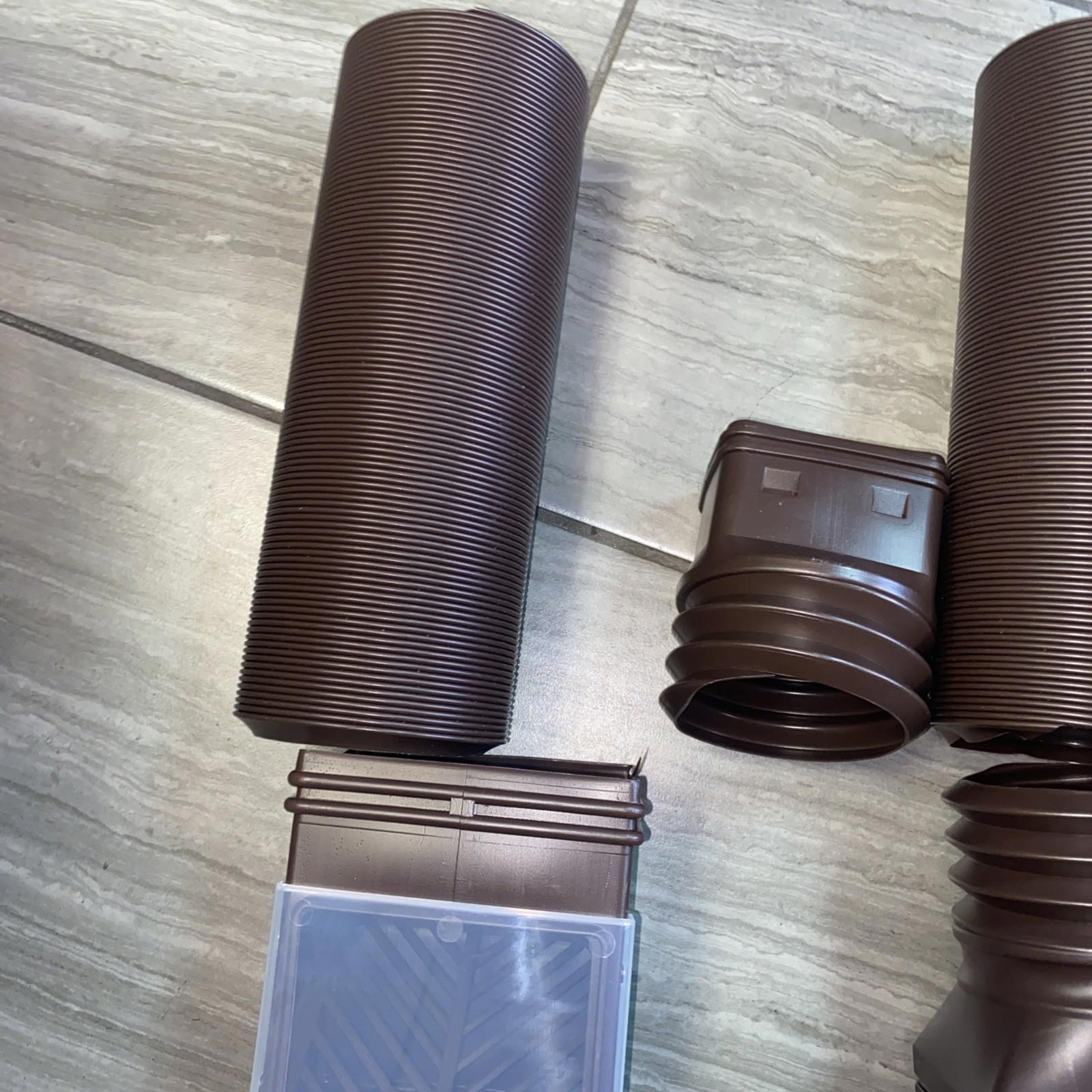 VEVOR Corrugated Drain Pipe With Adapters Brown HC3003G2