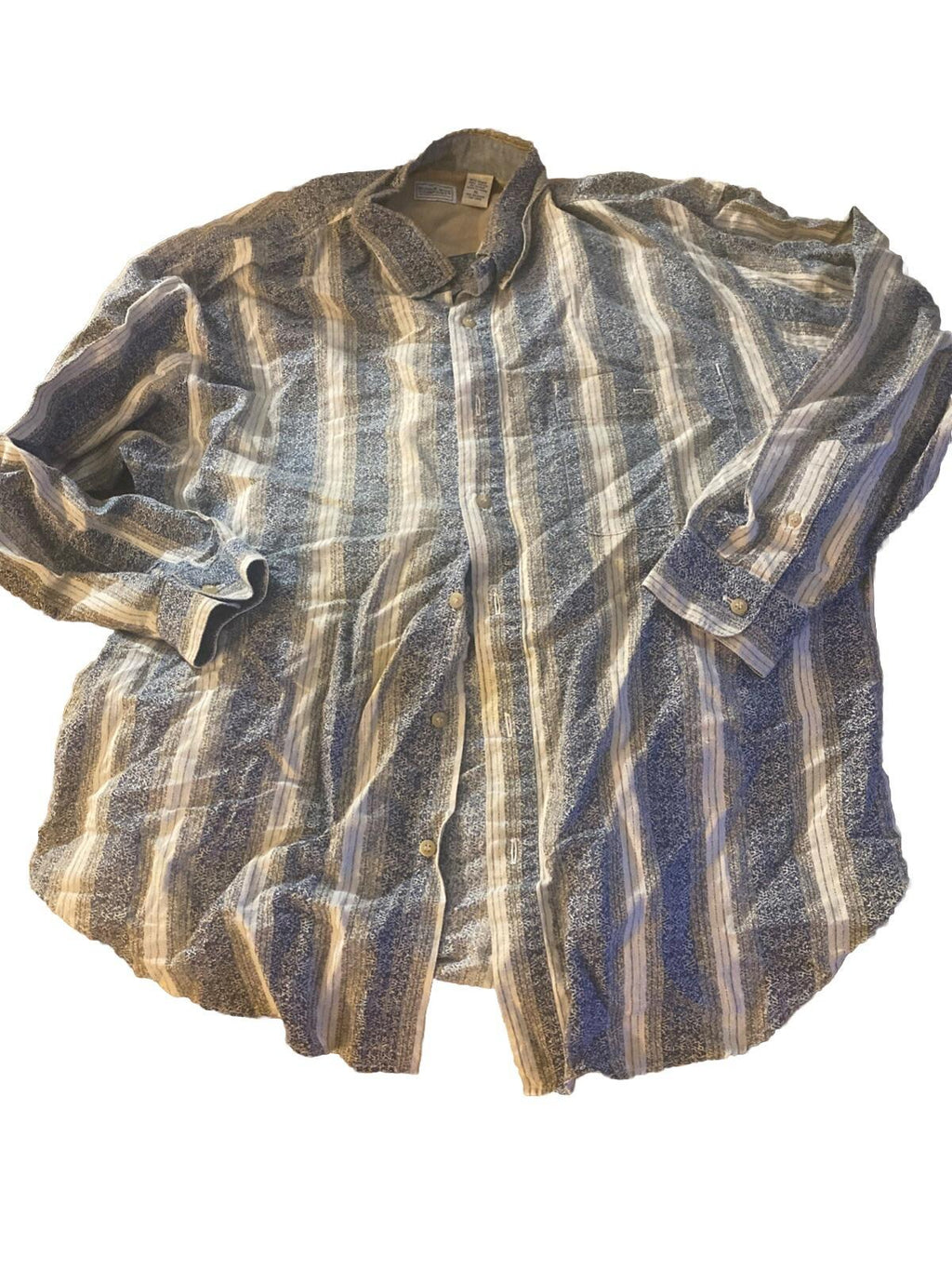 Vtg Bugle Boy XL Striped Button Down Long Sleeve Shirt