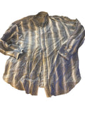 Vtg Bugle Boy XL Striped Button Down Long Sleeve Shirt
