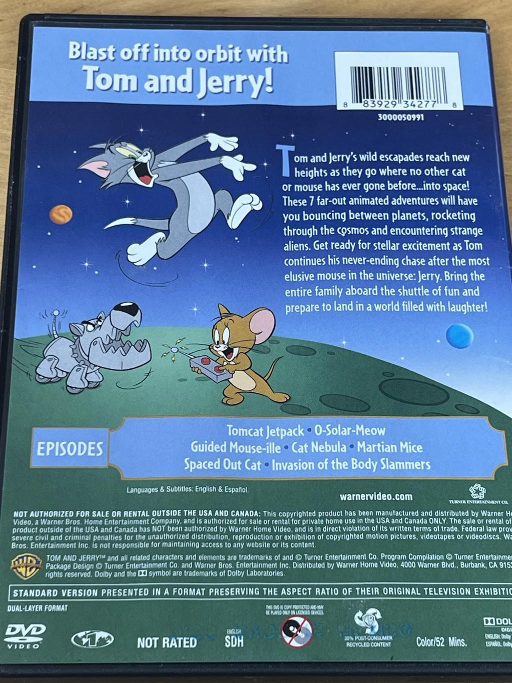 Tom Jerry in Space DVD Very Good Michael Donovan,Sam Vincent