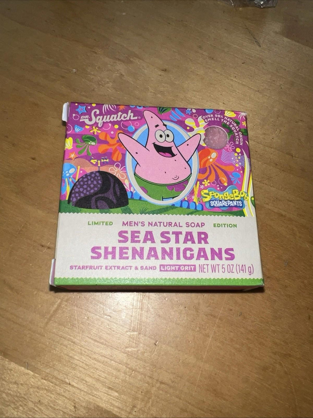 Dr. Squatch Bar Soap Spongebob Sea Light Grit Nickelodeon