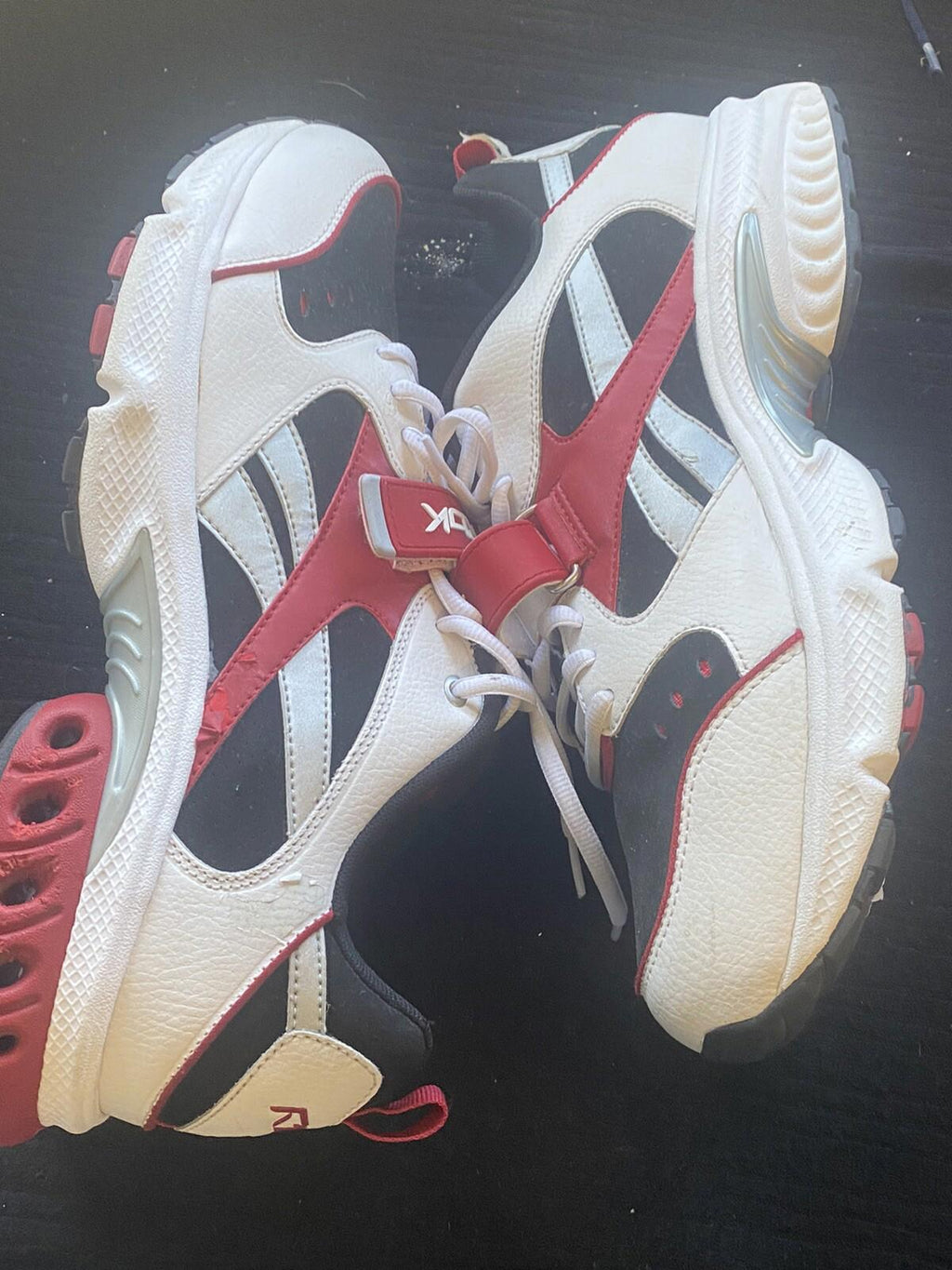 Reebok RB-704 FLU 2-177611 red black white shoes Size 12