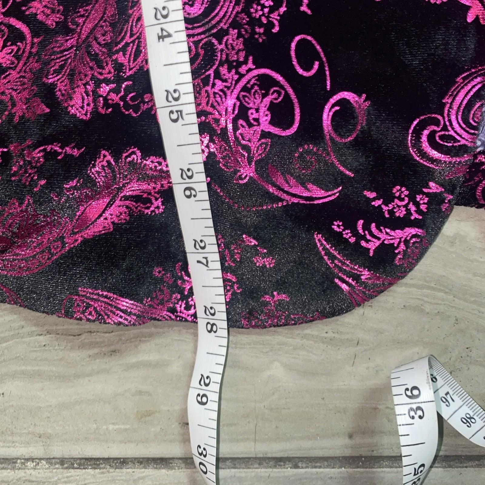 Mage Male Men Suit Jacket Size Medium Purple Pink Paisley