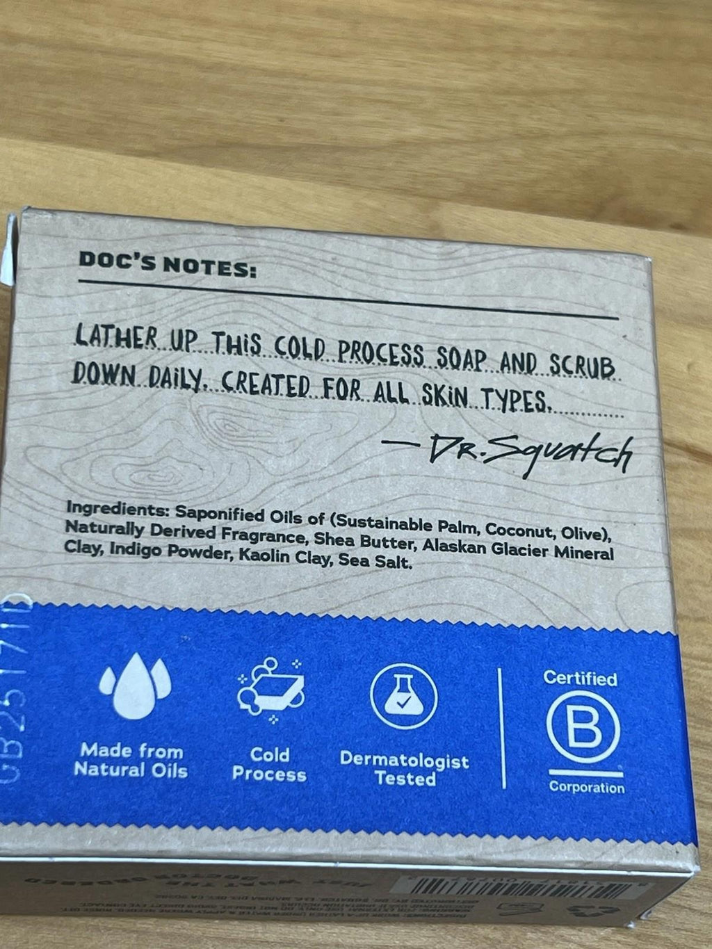 Dr Squatch Men's Natural Soap Fresh Falls 5 oz bar