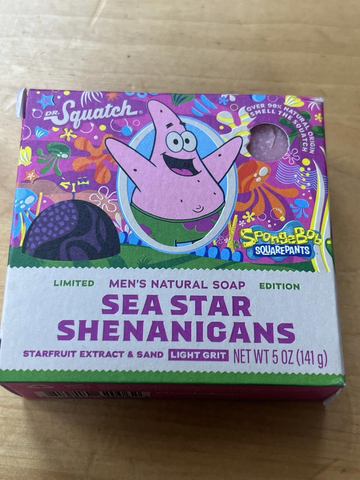 Dr. Squatch Bar Soap Spongebob Sea Light Grit Nickelodeon