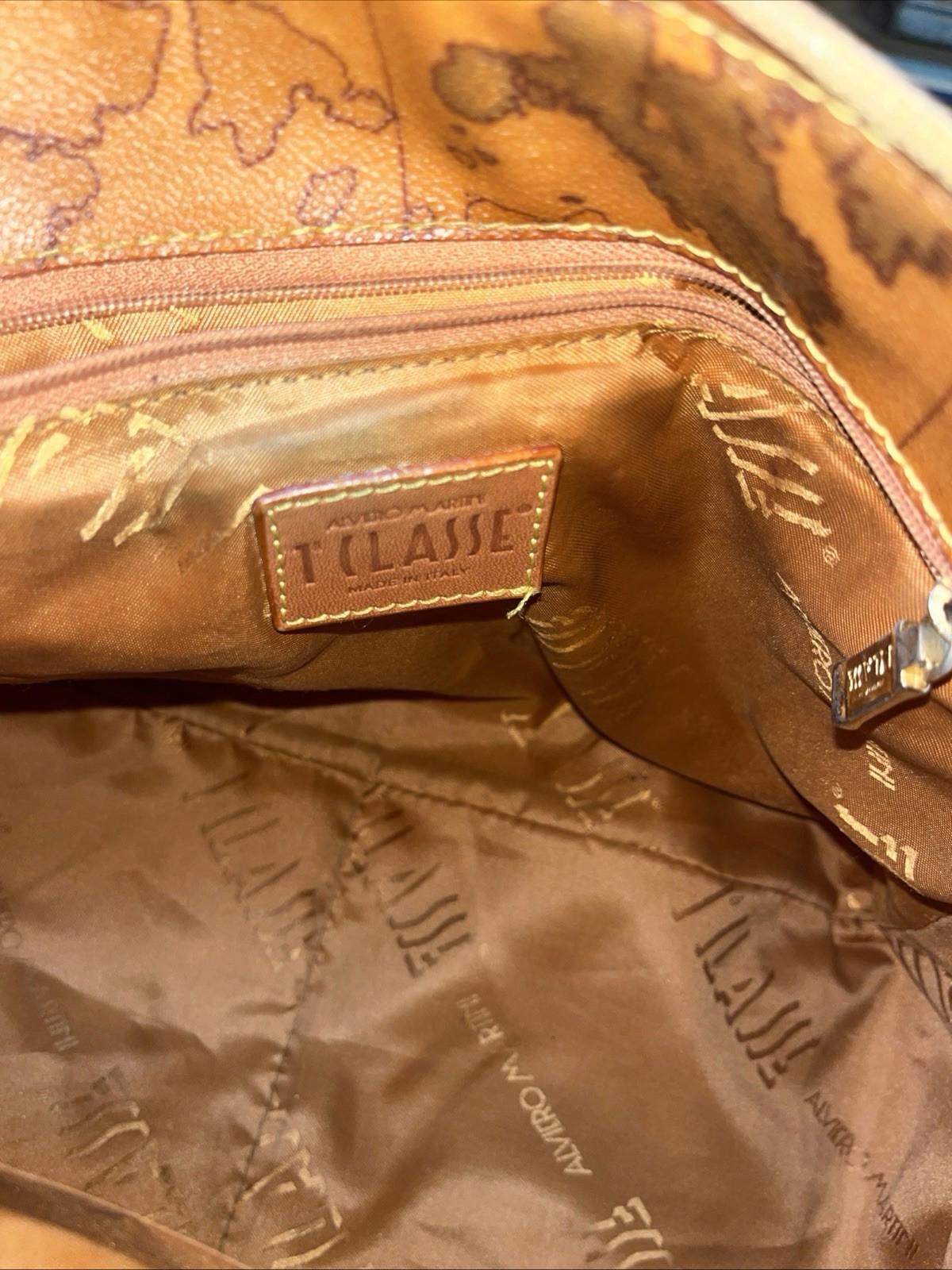 ALVIERO MARTINI 1A CLASSE  Geo Print Leather Handbag Bag