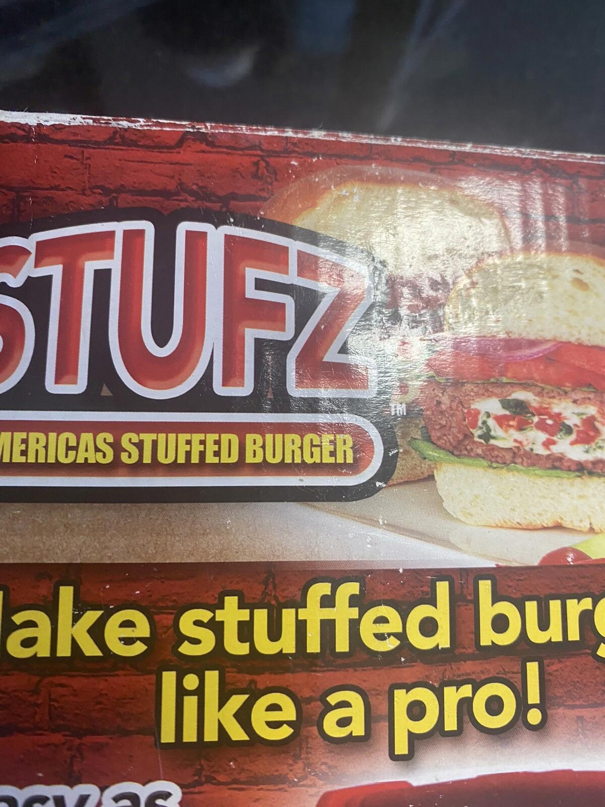 STUFZ Burger Stuffer Hamburger Maker Stuff BBQ As Seen On TV