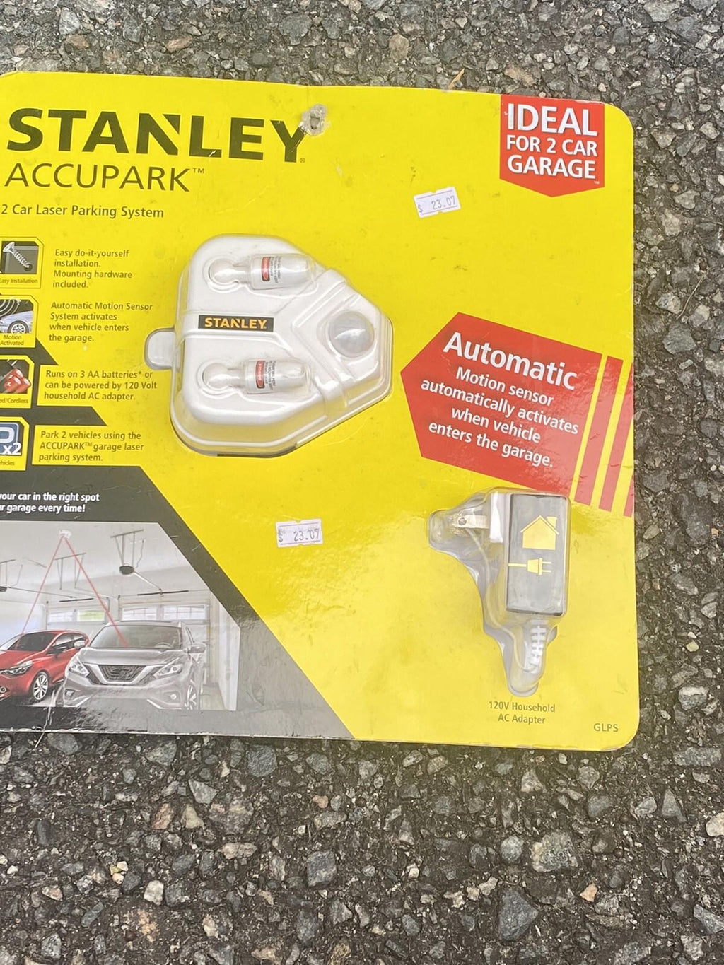 NEW Stanley Accupark Garage Parking 2 Car Laser Parking