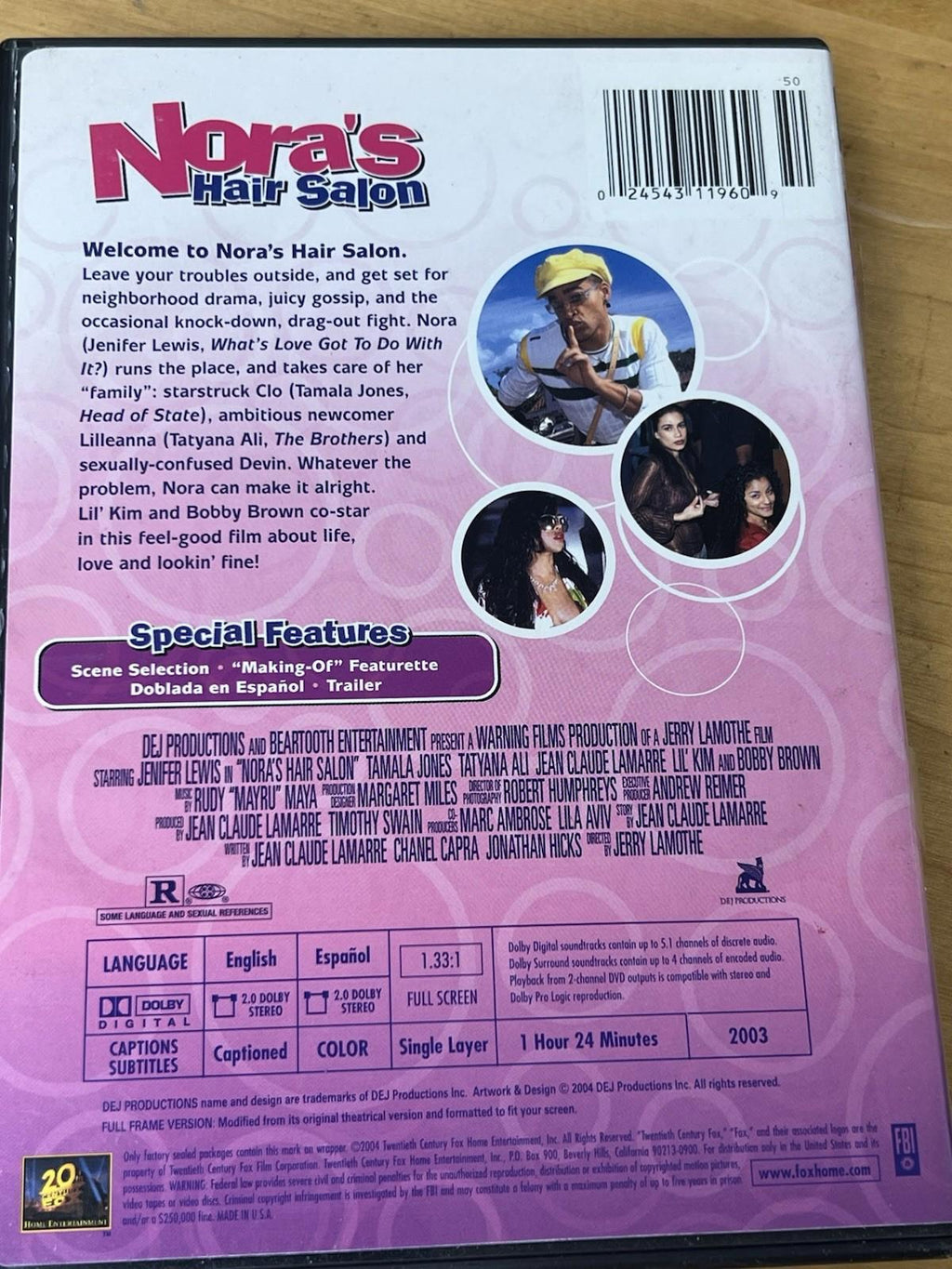 Noras Hair Salon DVD Full Screen Jenifer Lewis Tamala Jones