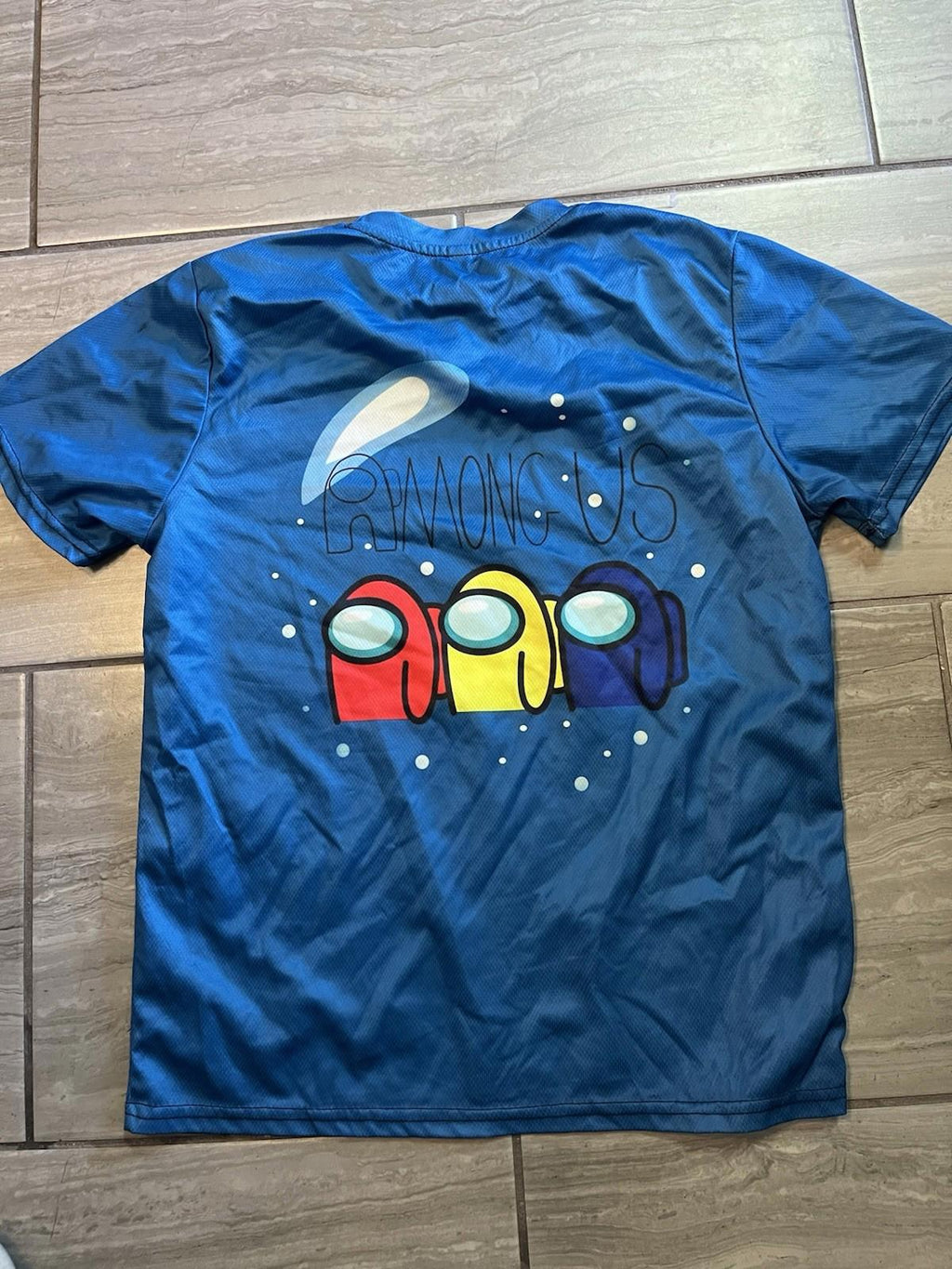Kids Among Us Blue Graphic T Shirt Size Large