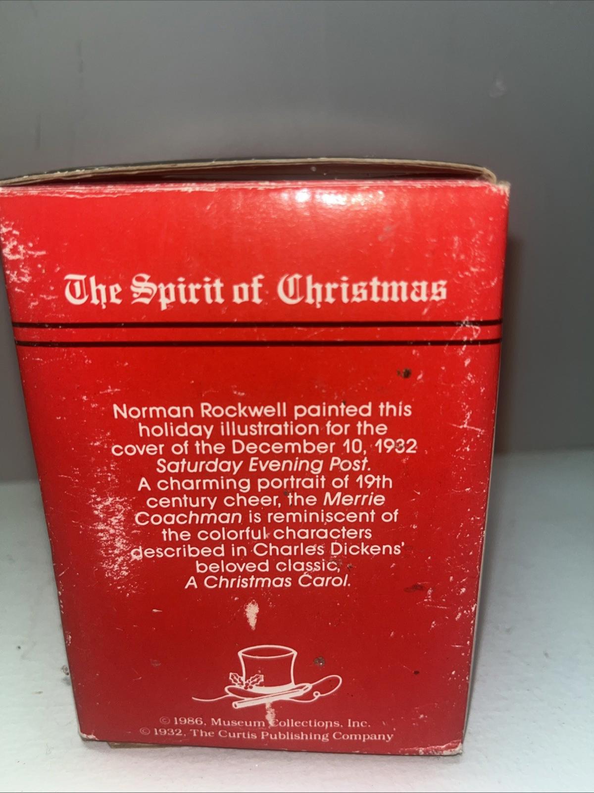 Vtg Saturday Evening Post Coffee Mug Tea 1986 Christmas