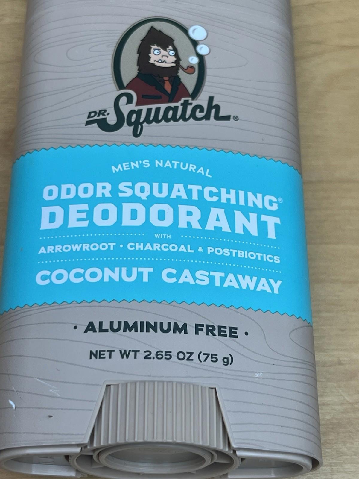 DR. Squatch Coconut Castaway Men's Aluminum Free Deodorant